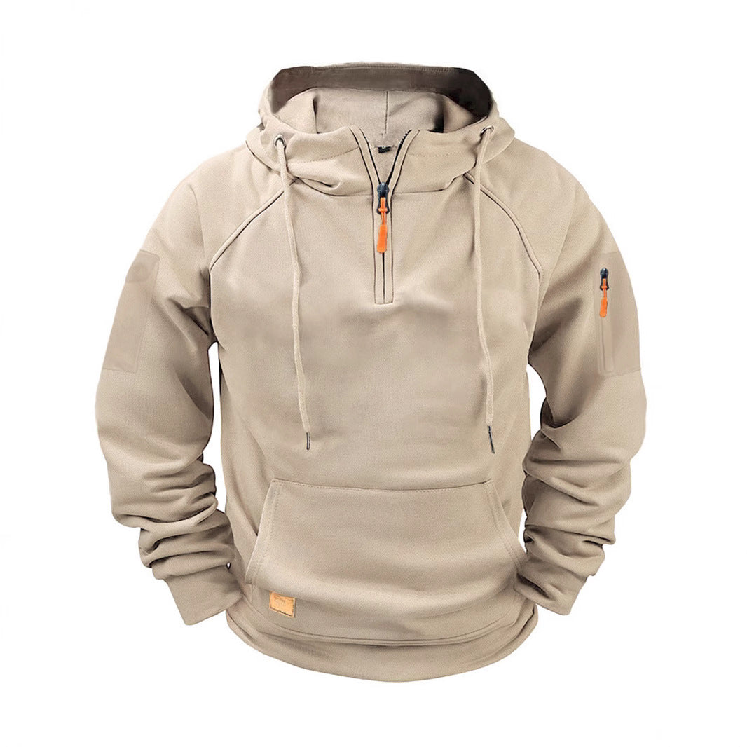 Wholesale Men's Casual Streetwear Solid Color Long Sleeve Men's Hoodies - view 3