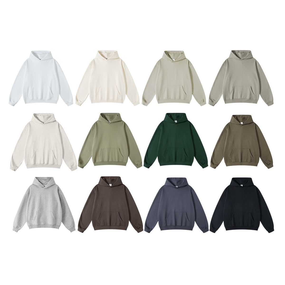 Wholesale Men's Casual Simple Style Classic Style Solid Color Long Sleeve Men's Hoodies - view 2