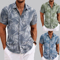 Wholesale Men's Classic Style Printing Short Sleeve Men's Shirts - front view