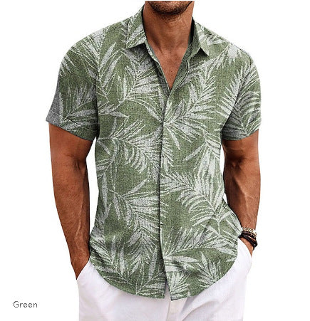 Wholesale Men's Classic Style Printing Short Sleeve Men's Shirts - view 4