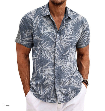 Wholesale Men's Classic Style Printing Short Sleeve Men's Shirts - view 5