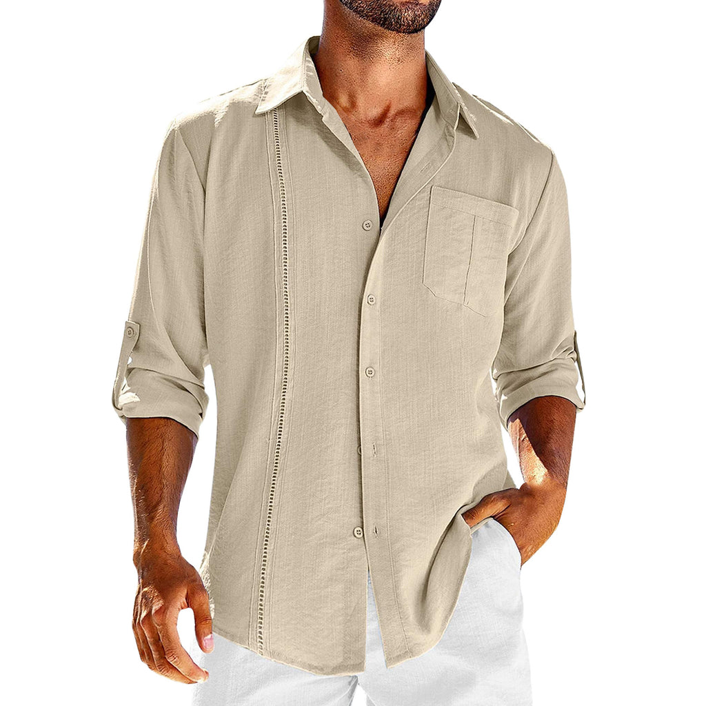 Wholesale Men's Simple Style Classic Style Solid Color Long Sleeve Men's Shirts - view 2