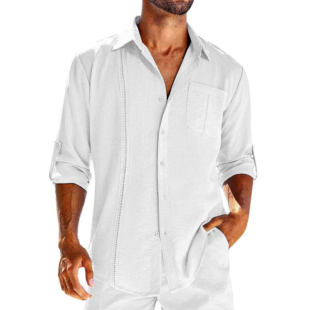 Wholesale Men's Simple Style Classic Style Solid Color Long Sleeve Men's Shirts - view 4