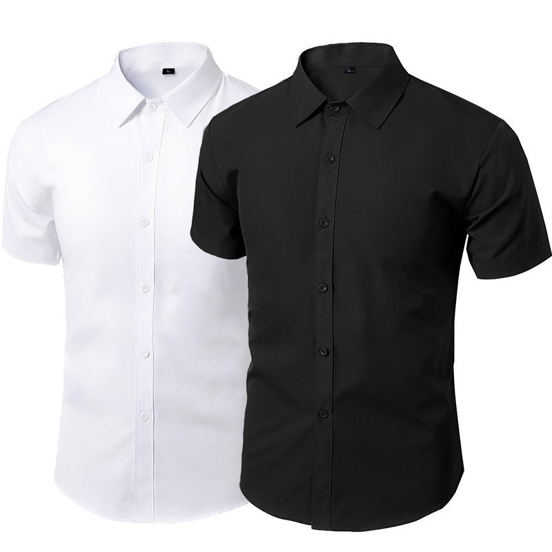 White Shirt Men's Long-sleeved Non-ironing Business Dress Slim-fit New Style Professional Working Men's White Casual Suit Shirt - view 3
