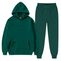 Men's Suit  Foreign Trade Turtleneck Sweater Sports Suit Sweater Suit Fashion Fleece Men's Hoodie - front view