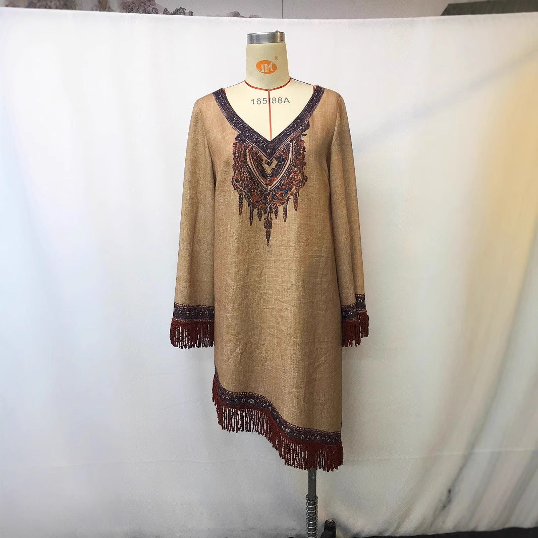 Women Dress Lace Loose Printed Dress - view 2