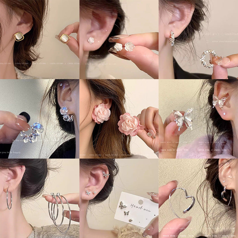 Ins Style Pearl Earrings Women's 925 Silver Needle Niche Design Butterfly Earrings Light Luxury Advanced Sense Earrings Earrings Earrings - view 2