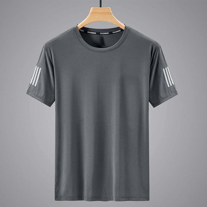 Wholesale Men's Polyester Simple Style Geometric Short Sleeve Men's T-shirt - view 3