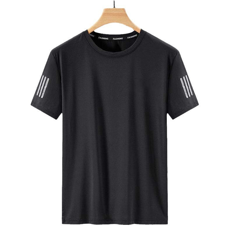 Wholesale Men's Polyester Simple Style Geometric Short Sleeve Men's T-shirt - view 2