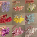 Flower Falling Dusk ~ Holiday Style Super Fairy Yellow Chiffon Flower Earrings Distinctive Exaggerated Earrings Earrings Earrings Earrings Earrings Accessories - front view
