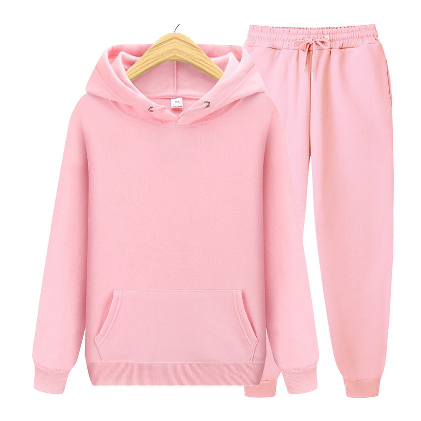 New Solid Color  Turtleneck Sweater Sports Suit Sweater Suit Fashion Fleece Men's Hoodie - view 3