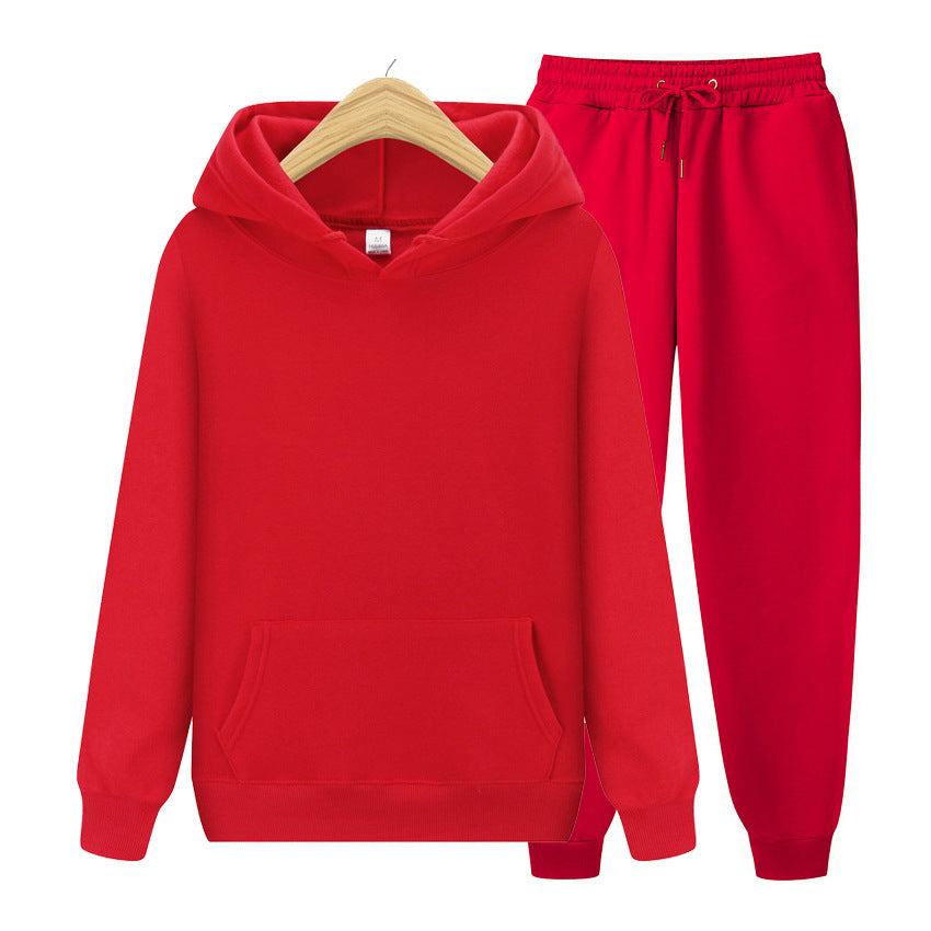 New Solid Color  Turtleneck Sweater Sports Suit Sweater Suit Fashion Fleece Men's Hoodie - view 4
