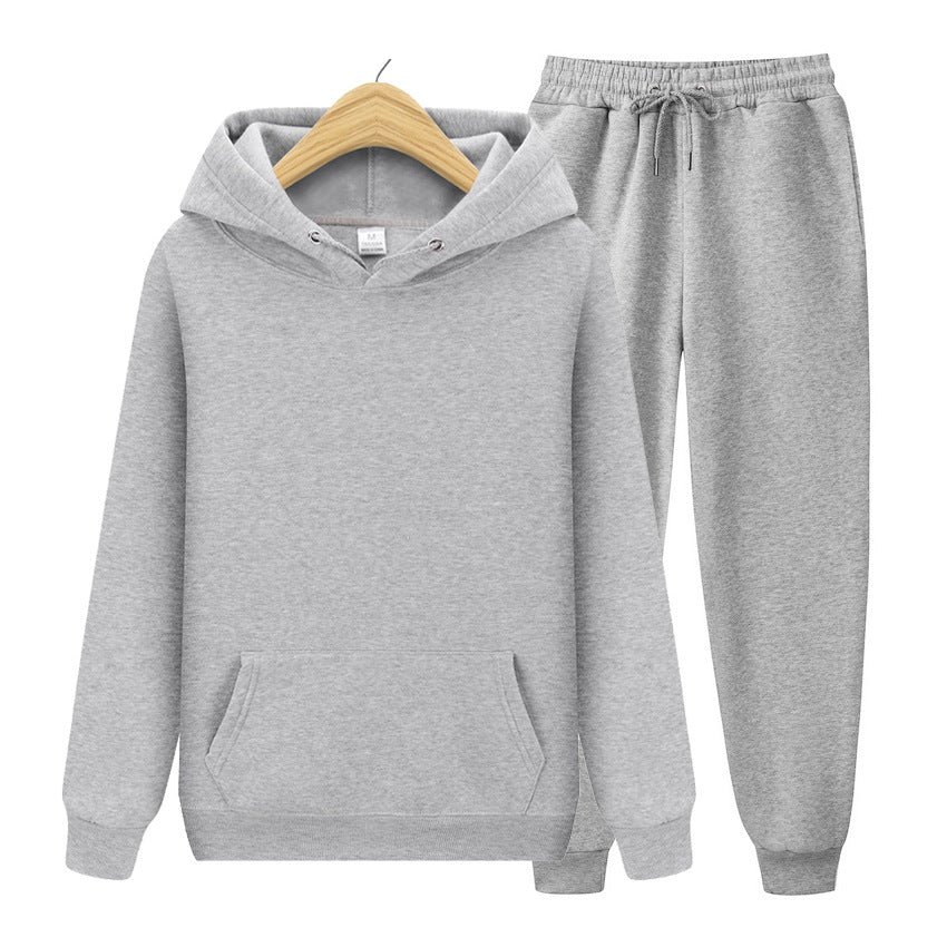 New Solid Color  Turtleneck Sweater Sports Suit Sweater Suit Fashion Fleece Men's Hoodie - view 5