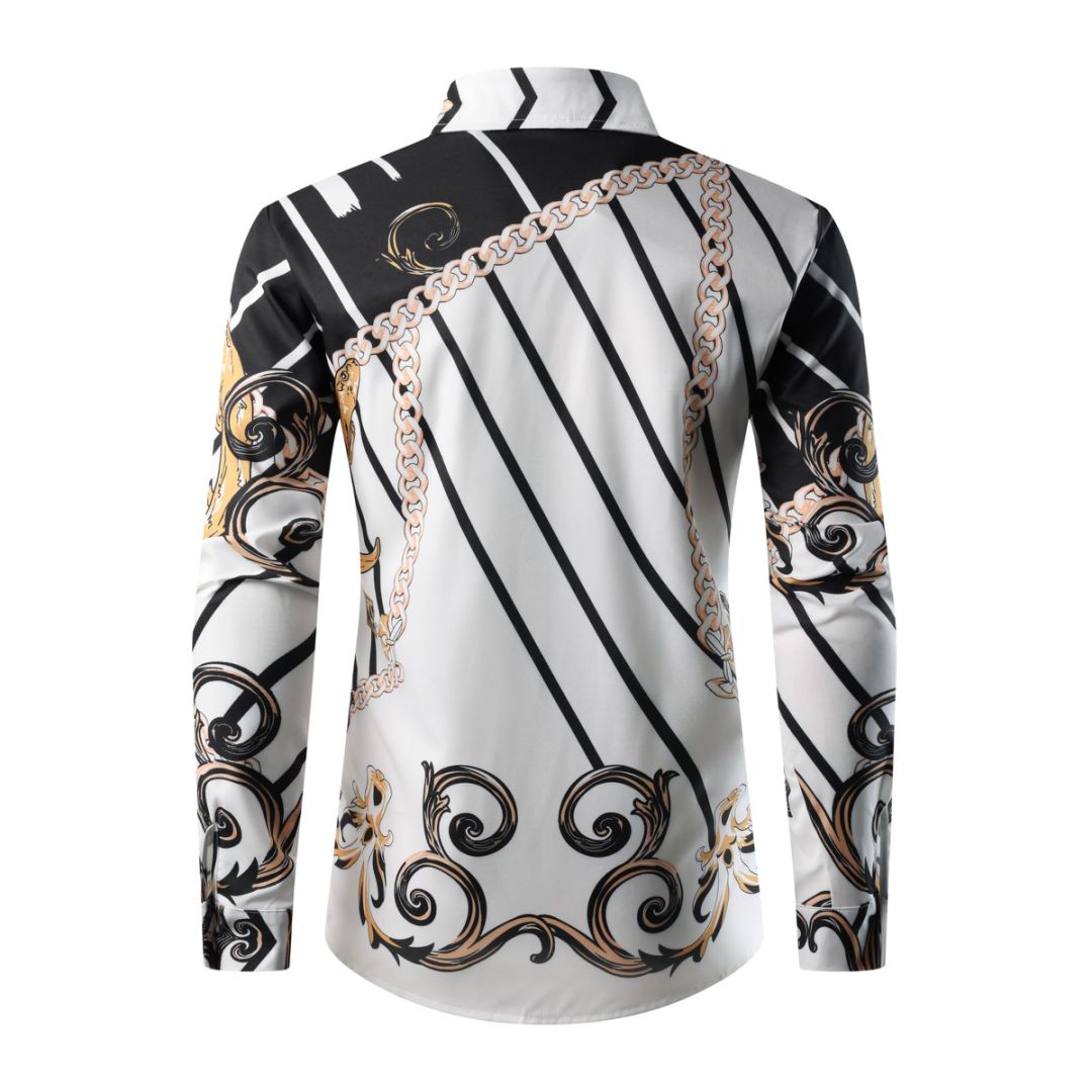 Wholesale Men's Polyester Casual Geometric Long Sleeve Men's Shirts - view 6