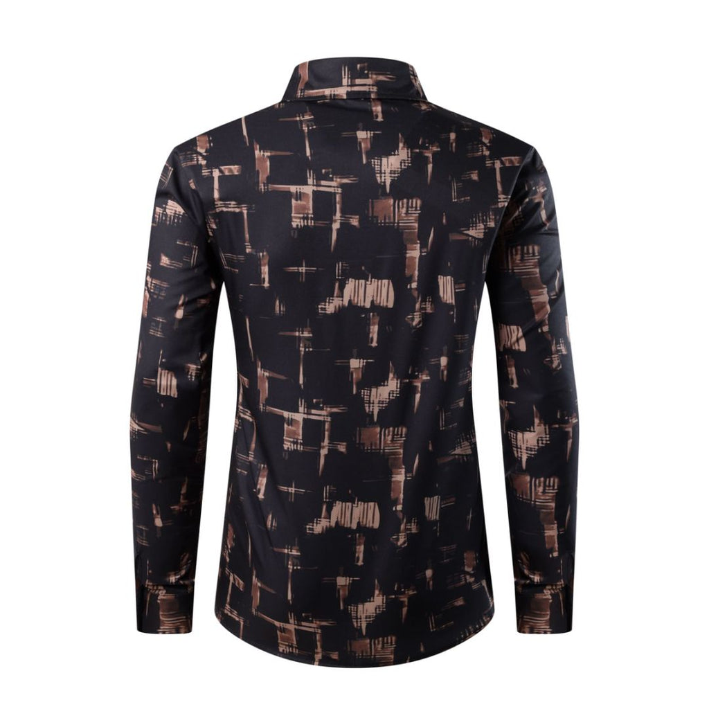 Wholesale Men's Polyester Casual Geometric Long Sleeve Men's Shirts - view 2