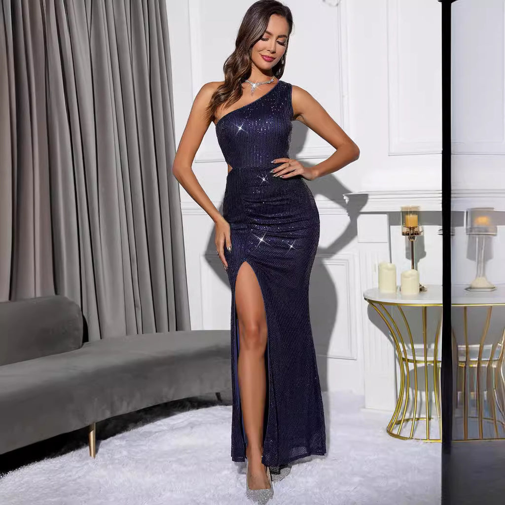 Sexy Retro Single-shoulder Sequined Dress Dress  Foreign Trade  Women's Dress   Dress - view 2