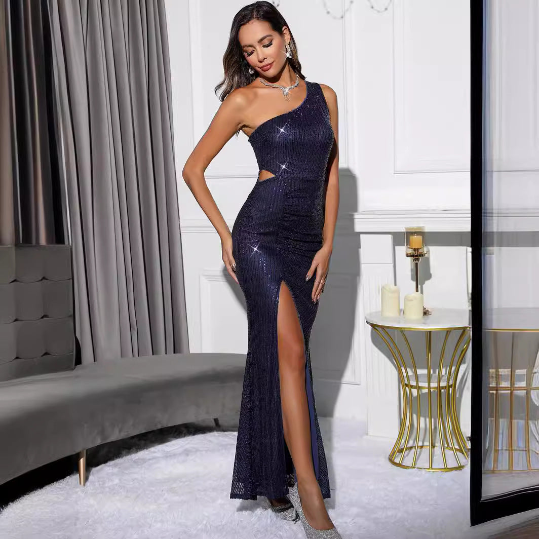 Sexy Retro Single-shoulder Sequined Dress Dress  Foreign Trade  Women's Dress   Dress - view 3