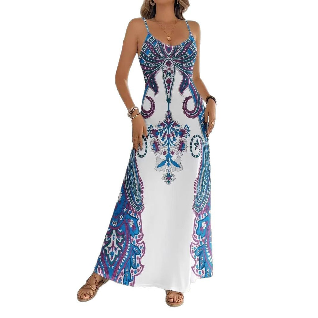 New Women's  Dress V-neck Sleeveless Dress Printing - view 5
