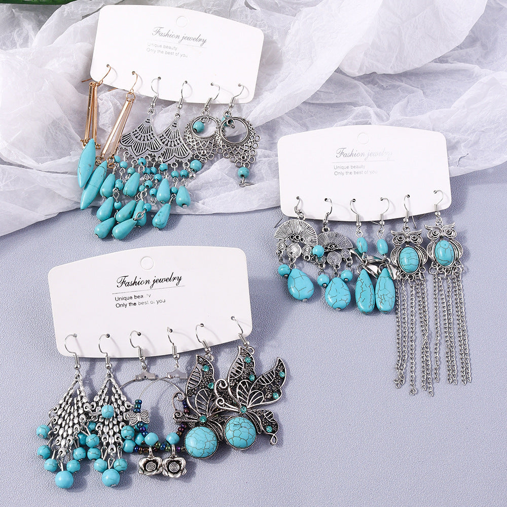 Bohemian Earrings  Style Turquoise Vintage Earrings Suit Bohemian Earrings - view 2