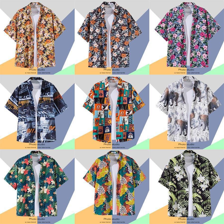 Hawaiian Printed Short Sleeve Shirt Men's Beach Foreign Trade For  Men's Shirt Loose Fancy Top - view 4