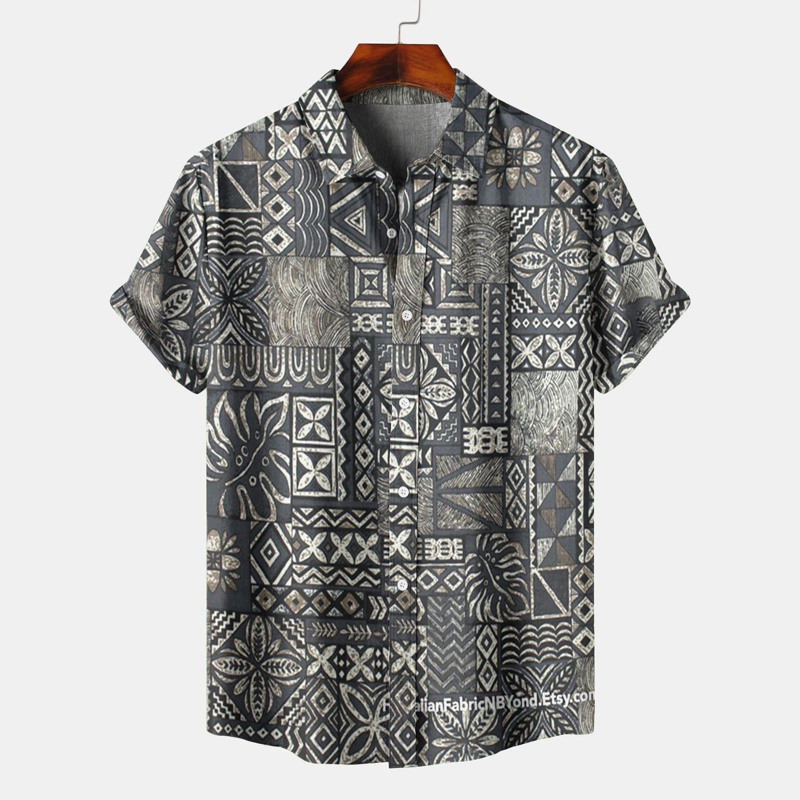 Foreign Trade  Summer New Plus Size Men's Casual 3D Digital Printing Short Sleeve Shirt Men's Shirt - view 3