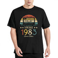 Vintage 1983 Limited Edition Retro Cassette Men T Shirt Old - front view