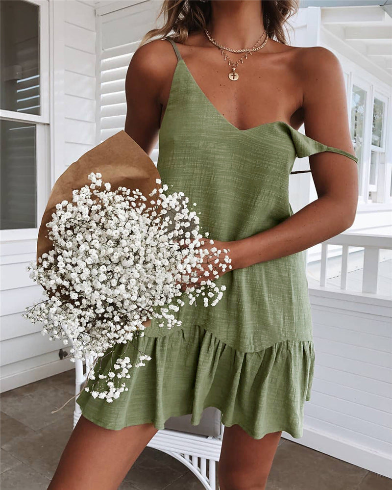 Source New Products  Summer Fashion Sexy Sling V-neck Backless Women's Dress - view 4
