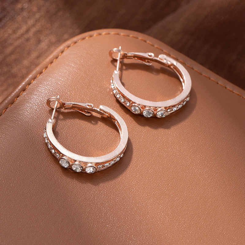 Hot-Selling  Style Rhinestone Inlaid Women's Earrings Large Circle Earrings Earrings Jewelry Manufacturers Wholesale Earrings - view 2