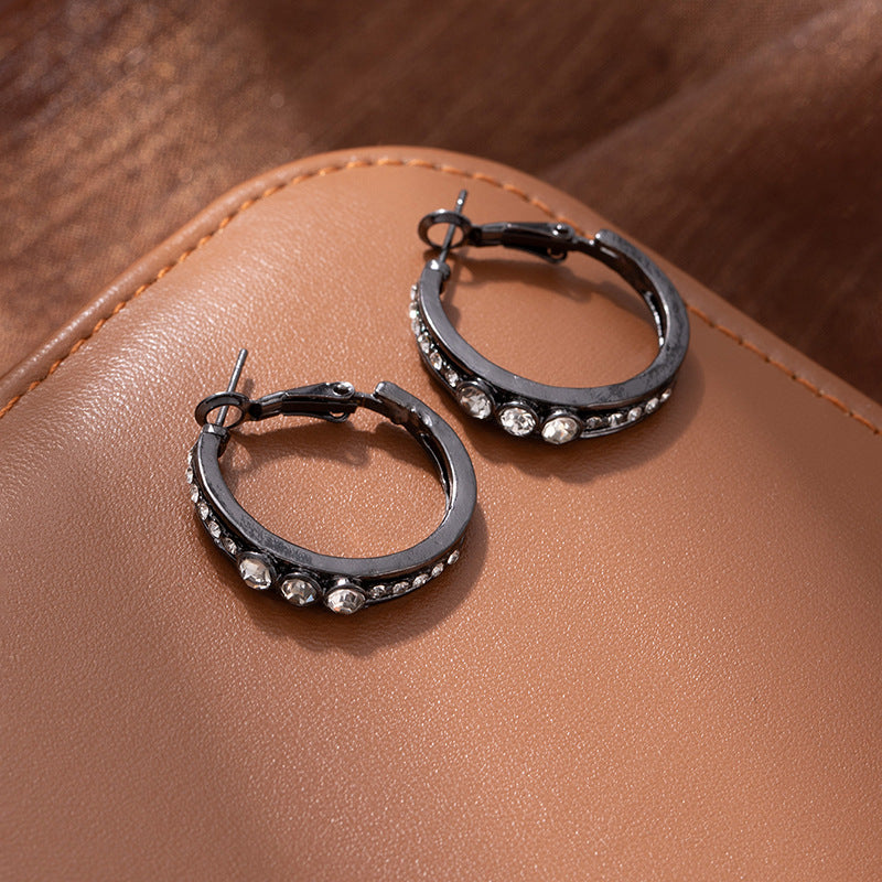 Hot-Selling  Style Rhinestone Inlaid Women's Earrings Large Circle Earrings Earrings Jewelry Manufacturers Wholesale Earrings - view 4