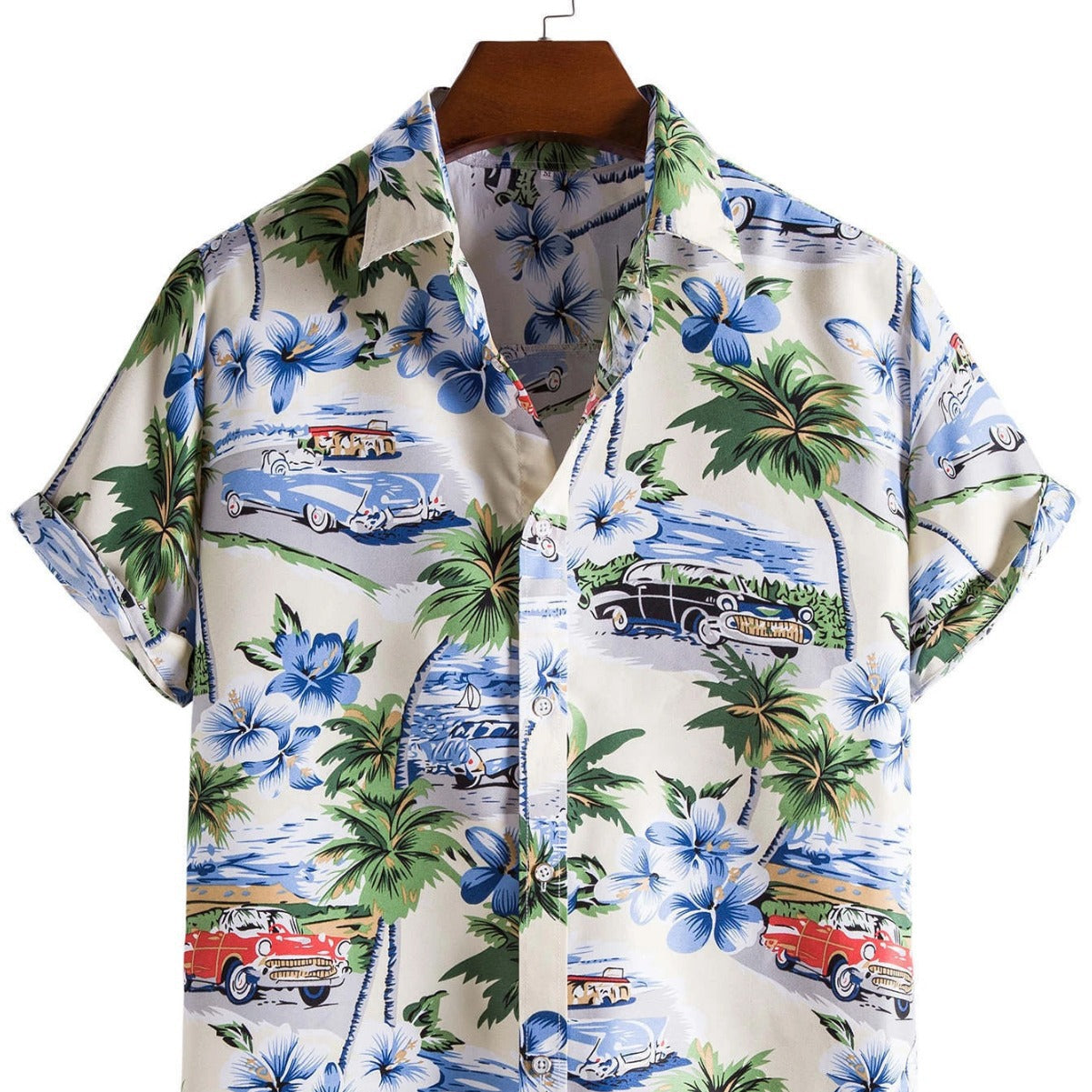 3D Digital Printing Men's Shirt Casual Hawaii     Designed - front view