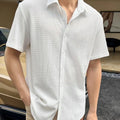 New  Men's Short-sleeved Commuter Shirt Casual Wish Men - front view