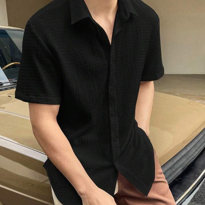 New  Men's Short-sleeved Commuter Shirt Casual Wish Men - view 2