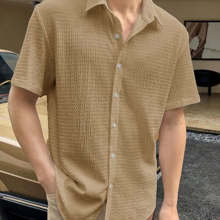 New  Men's Short-sleeved Commuter Shirt Casual Wish Men - view 3