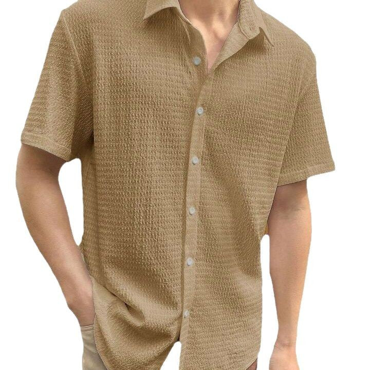 New  Men's Short-sleeved Commuter Shirt Casual Wish Men - view 5