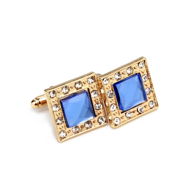 Ornament Popular Hot-Selling Product Square Zircon With Diamond Cufflinks Men's Shirt Cufflinks - view 2