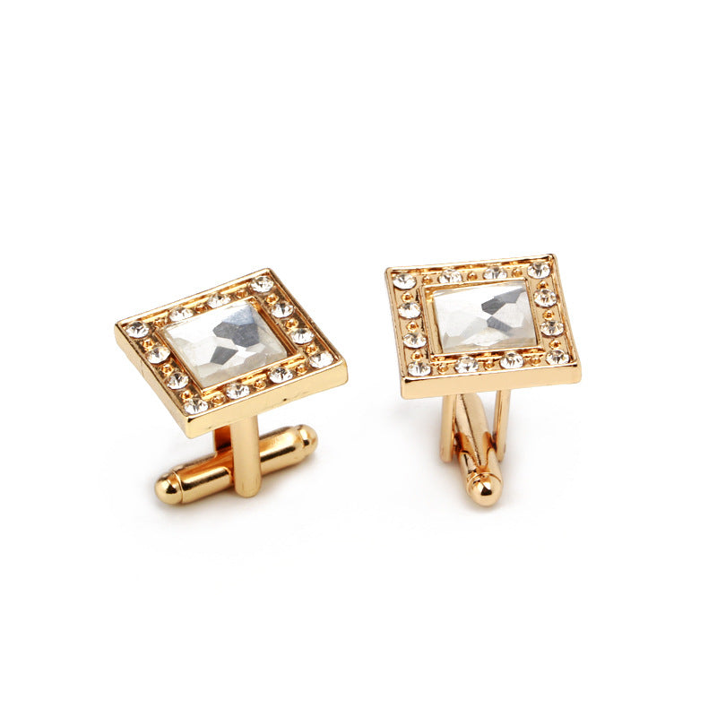 Ornament Popular Hot-Selling Product Square Zircon With Diamond Cufflinks Men's Shirt Cufflinks - view 3