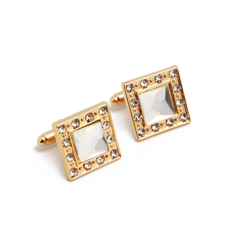 Ornament Popular Hot-Selling Product Square Zircon With Diamond Cufflinks Men's Shirt Cufflinks - view 5
