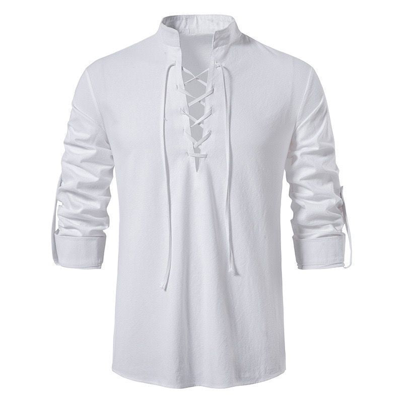 Wholesale Men's Cotton (more Than 30%) Simple Style Classic Style Solid Color Long Sleeve Men's Shirts - view 4