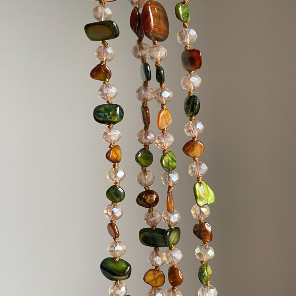 Mid-Ancient Necklace Bohemian Colorful Shell Beaded Double-Layer Necklace Retro Affordable Luxury Holiday Long Necklace Stackable - view 4