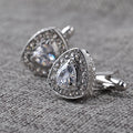 Hot Selling Men's Shirt Cufflinks Triangle Crystal French Diamond Cufflink Ornament Crystal Cufflinks Wholesale - front view