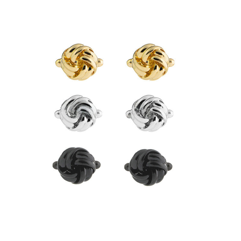 Ornament Twist Cufflinks Cufflink Hollow Cufflinks Men's Shirt Cufflinks Wholesale - front view
