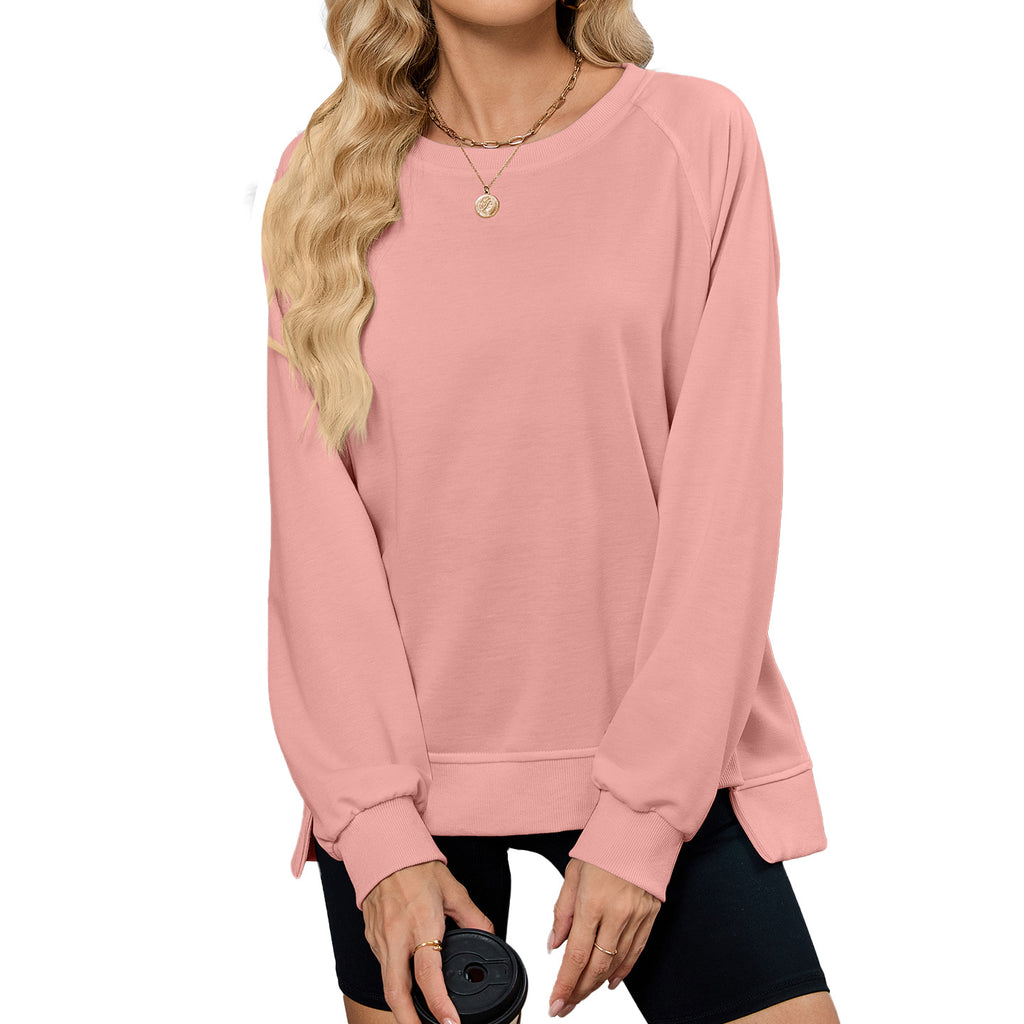 Foreign Trade  Autumn And Winter New Solid Color Thread Round Neck Long Sleeve Loose Sweatshirt Women's Top - view 4