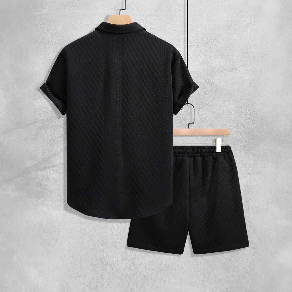 For     Foreign Trade Men's Shirt Casual Loose Short Sleeves Shorts - view 4