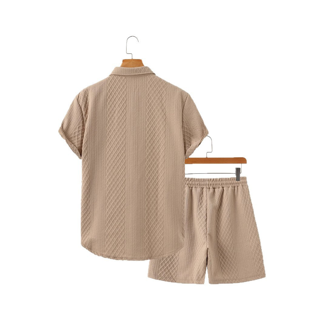 For     Foreign Trade Men's Shirt Casual Loose Short Sleeves Shorts - view 5