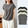 Slimming Side Paneling Sleeveless Women's Top Fashionable Summer New Style Versatile Non See-through Design Polyester Material - front view