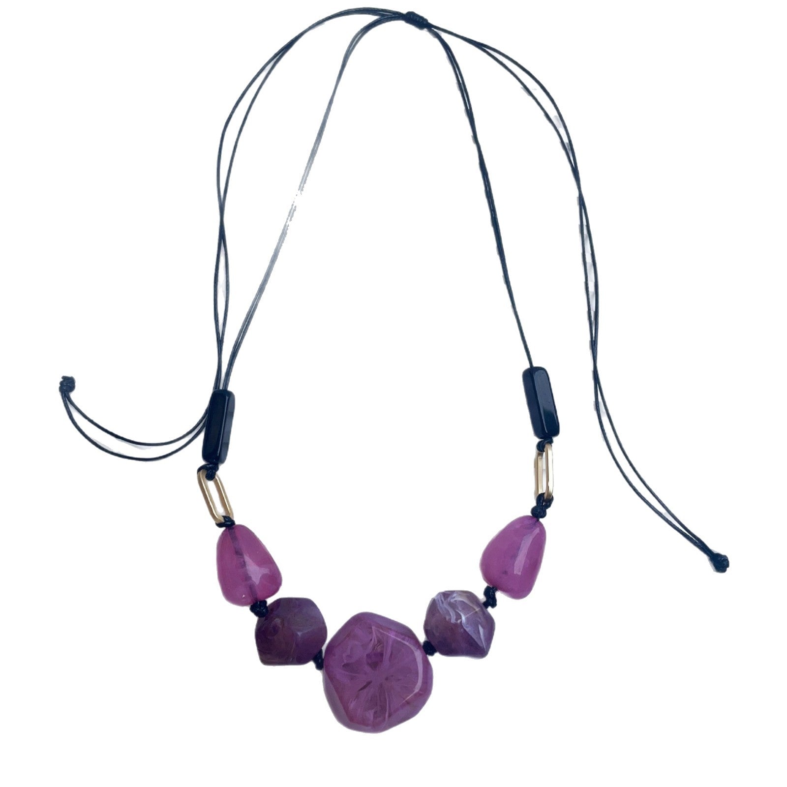 Retro Irregular Acrylic Necklace New Sweater Chain For Women Necklace Daily Accessories Rope Necklace For Women - view 5