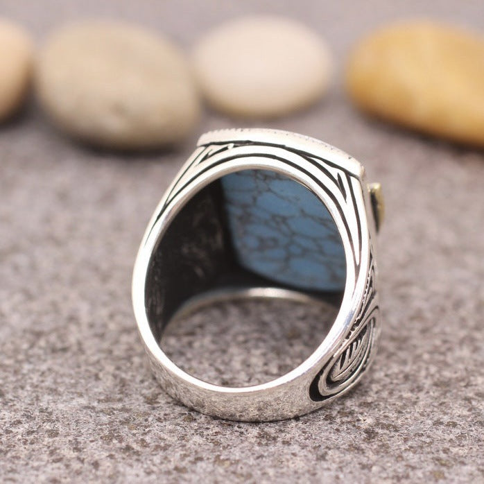Jianjie  Men's Ring Creative Eagle-Shaped Wings Flying Ring Best-Selling Men's Ring Alloy Geometric Pattern Ring - view 4