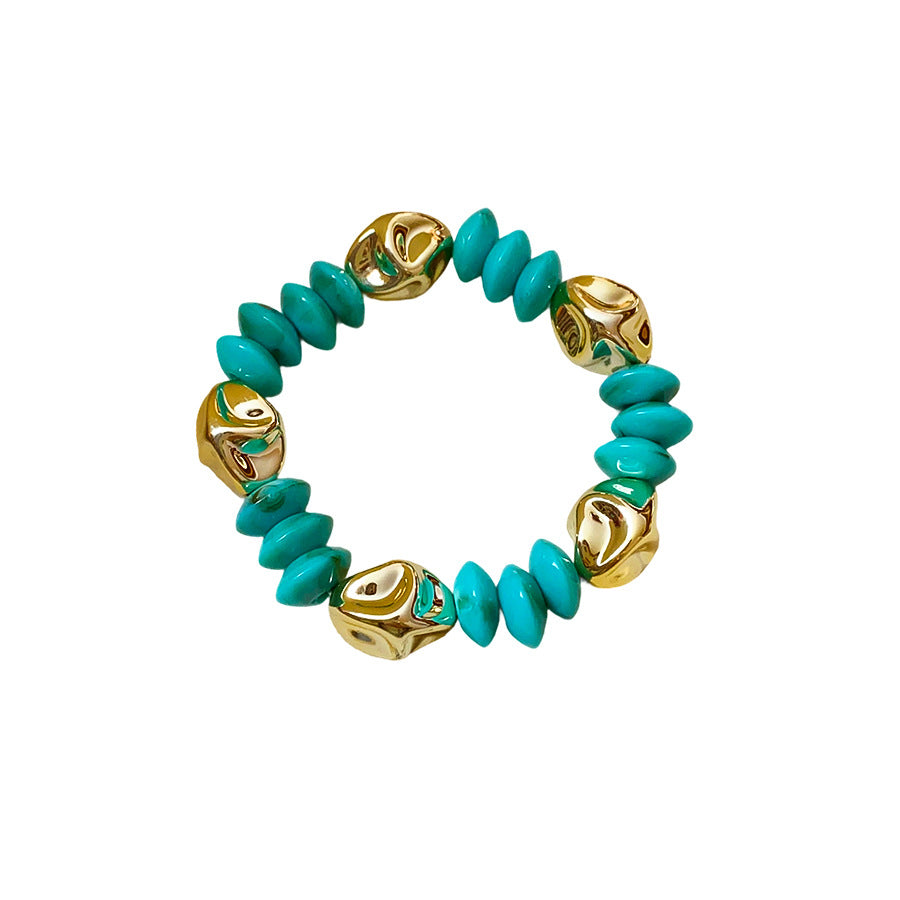 Irregular Acrylic Beaded Round Bracelet  Retro Fashion Elegance Bracelet Design Sense Niche Bracelet For Women - view 5