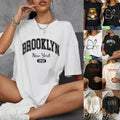 Short Sleeve T-Shirt Women's Top Printed Princess Style Sweet Fresh Round Neck Polyester Fabric T-Shirt - front view