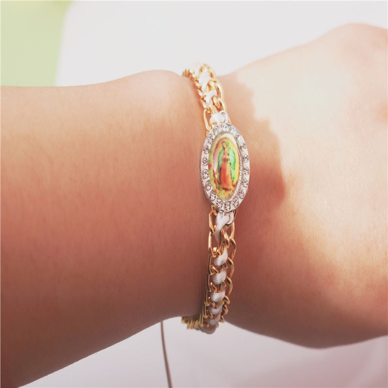Virgin Mary Bracelet Handmade Red Color String Bracelet Lucky Bracelet Men Women Prayer Bracelet - view 3
